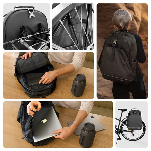 Wozinsky bike pannier bag bike backpack with frame 2in1 40l black (WBB33BK) - Torby rowerowe<<<HurtelXML