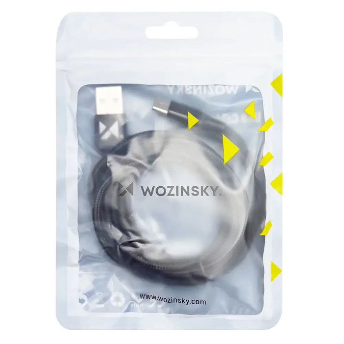 Wozinsky cable USB - USB Type C 2,4A 1m black (WUC-C1B) - Cell phone cables<<<HurtelXML