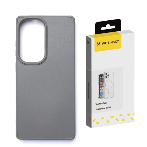 Wozinsky Carbon Fiber Case with MagSafe for Samsung Galaxy S25 - Gray - Cell phone cases and covers<<<HurtelXML