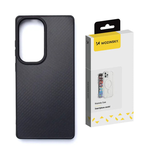 Wozinsky Carbon Fiber Case with MagSafe for Samsung Galaxy S25 Ultra - Black - Cell phone cases and covers<<<HurtelXML