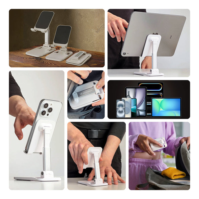 Wozinsky Desk Phone Stand Tablet Stand Foldable White (WFDPS-W1) - Uchwyty biurkowe do telefonów<<<HurtelXML