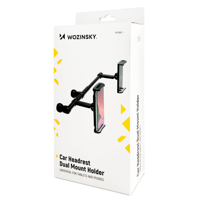 Wozinsky Double Headrest Car Phone Holder Black (WTHBK1) - Uchwyty samochodowe do telefonów<<<HurtelXML