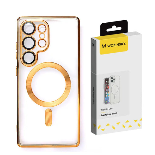 Wozinsky Electroplated Case with Magsafe for Samsung Galaxy S25 - Gold - Cell phone cases and covers<<<HurtelXML