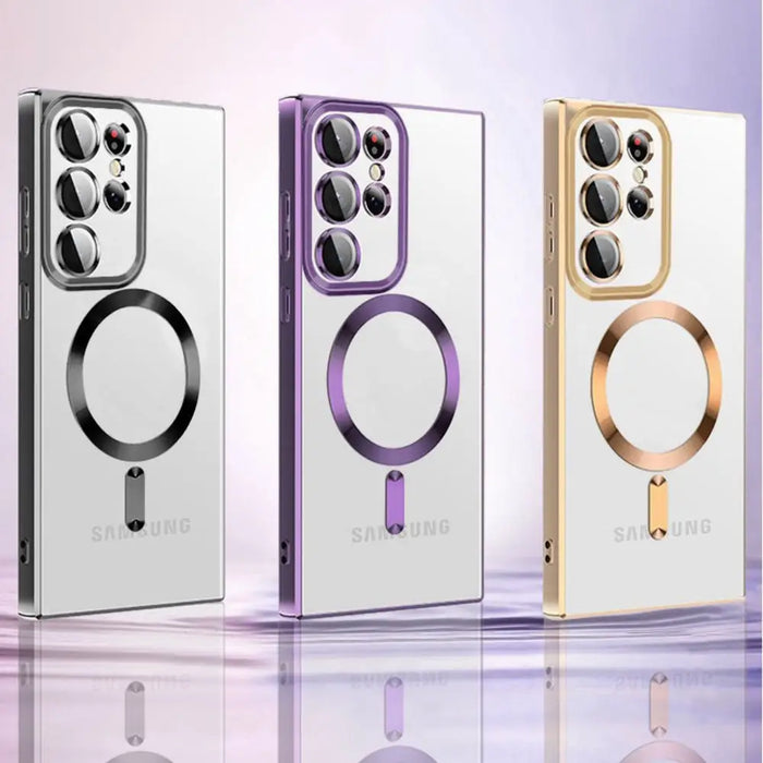 Wozinsky Electroplated Magsafe case for Samsung Galaxy S24 FE - silver - Cell phone cases and covers<<<HurtelXML