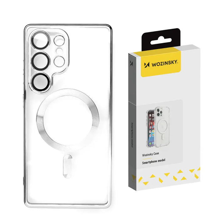 Wozinsky Electroplated Magsafe case for Samsung Galaxy S24 FE - silver - Cell phone cases and covers<<<HurtelXML