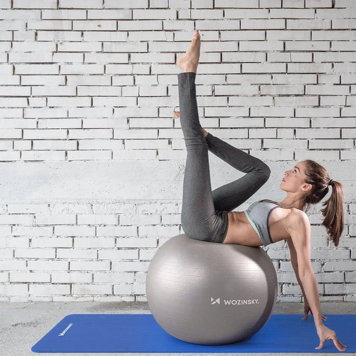 Wozinsky exercise mat 181 x 63 x 0.9 cm thick gymnastic yoga mat blue - Akcesoria sportowe<<<HurtelXML