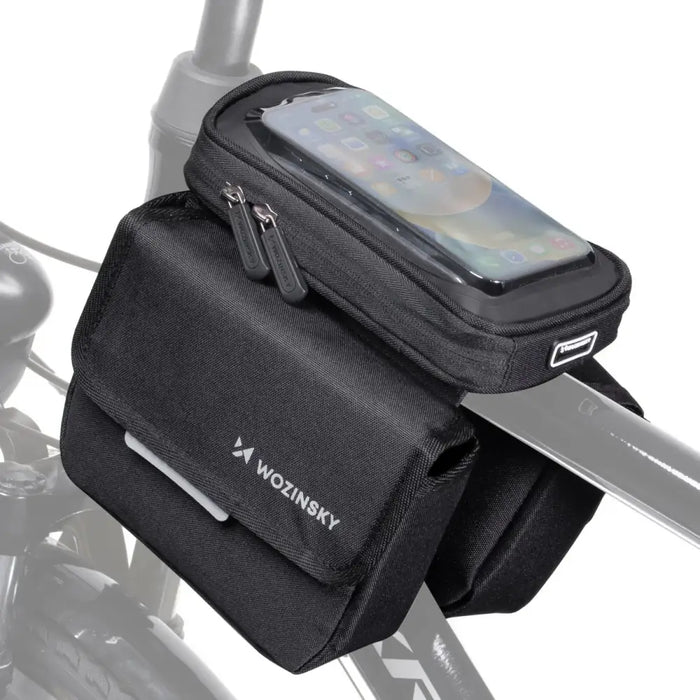 Wozinsky frame bike bag bicycle pannier waterproof phone case 1.5l black (WBB26BK) - Torby rowerowe<<<HurtelXML
