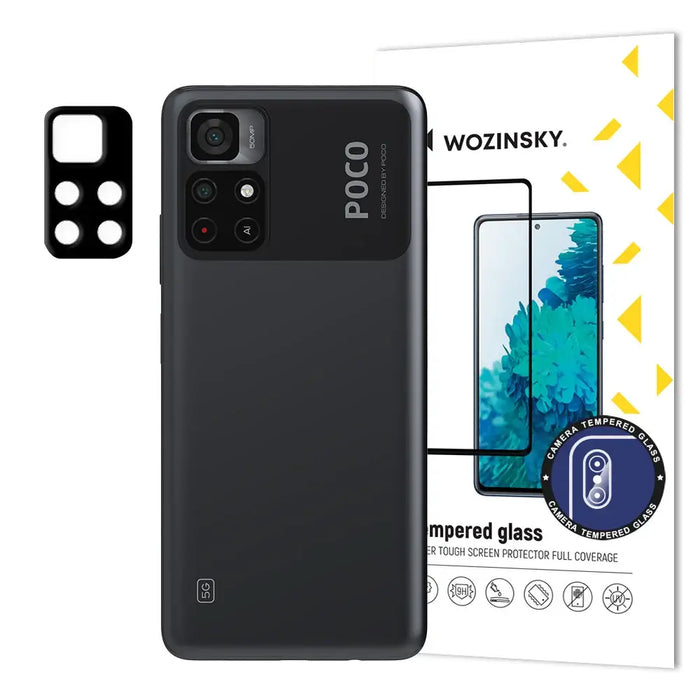 Wozinsky Full Camera Glass 9H Full Camera Tempered Glass for Xiaomi Poco M4 Pro 5G Camera - Cell phone tempered