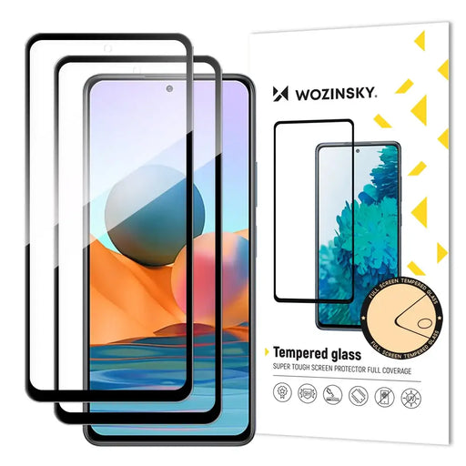Wozinsky Full Glue Glass for Xiaomi Redmi Note 12 Pro+ / Note 12 Pro / Note 12 5G / Note 12 / Note 10 Pro - black (2