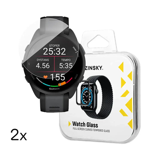 Wozinsky Full Glue Tempered Glass for Garmin Forerunner 165 (2 pcs.) - Cell phone tempered glass<<<HurtelXML