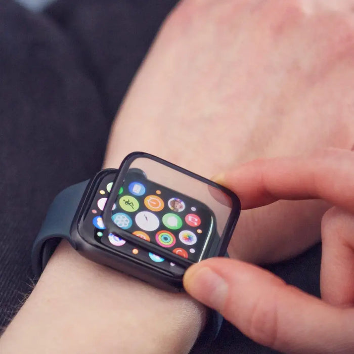 Wozinsky Full Glue Tempered Glass Tempered Glass For Garmin Forerunner 955 9H Full Screen Full Cover With Black Frame