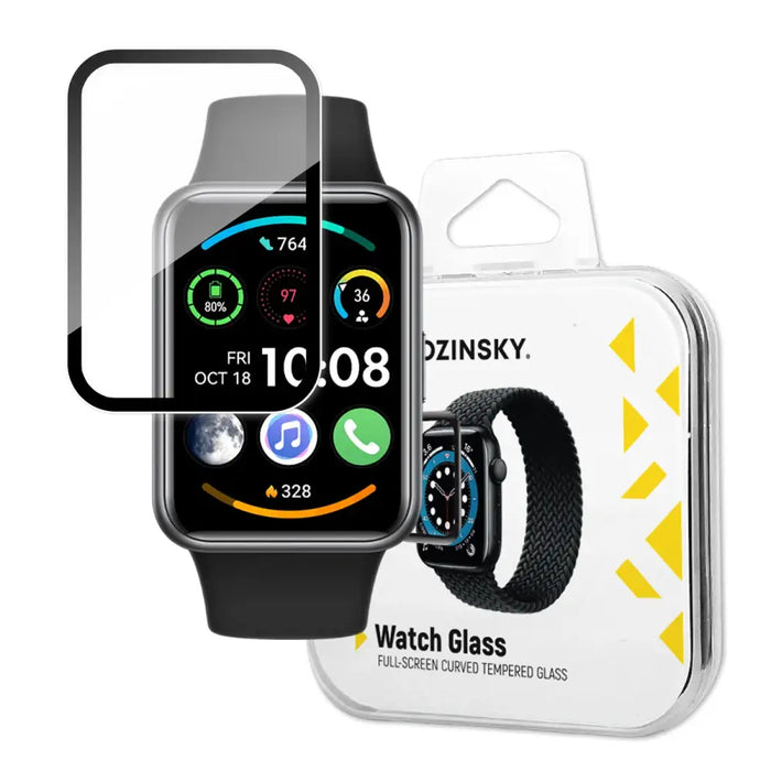 Wozinsky Full Glue Tempered Glass Tempered Glass For Huawei Watch Fit 2 9H Full Screen Cover With Black Frame - Cell