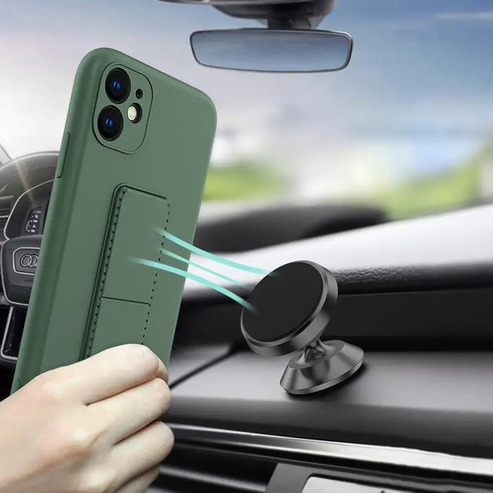 Wozinsky Kickstand Case iPhone 11 Pro Max silicone case with stand black - Cell phone cases and covers<<<HurtelXML
