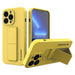 Wozinsky Kickstand Case iPhone 13 Pro Yellow Silicone Case with Stand - Cell phone cases and covers<<<HurtelXML
