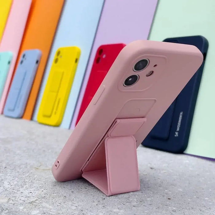 Wozinsky Kickstand Case silicone case with stand for iPhone 11 Pro gray - Cell phone cases and covers<<<HurtelXML