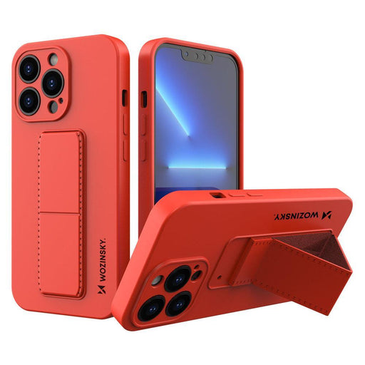 Wozinsky Kickstand Case silicone case with stand iPhone 13 Pro Max red - Cell phone cases and covers<<<HurtelXML