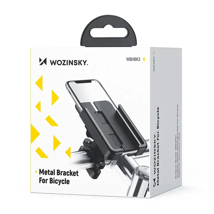Wozinsky metal bicycle phone holder scooters black (WBHBK3) - Sport products<<<HurtelXML