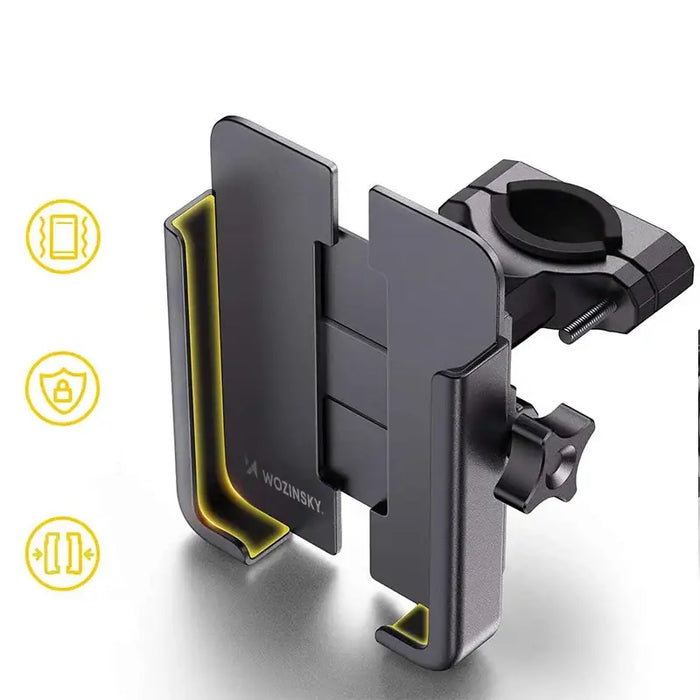 Wozinsky metal bicycle phone holder scooters black (WBHBK3) - Sport products<<<HurtelXML
