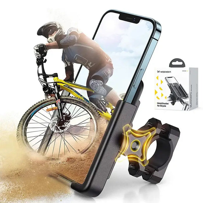 Wozinsky metal bicycle phone holder scooters black (WBHBK3) - Sport products<<<HurtelXML