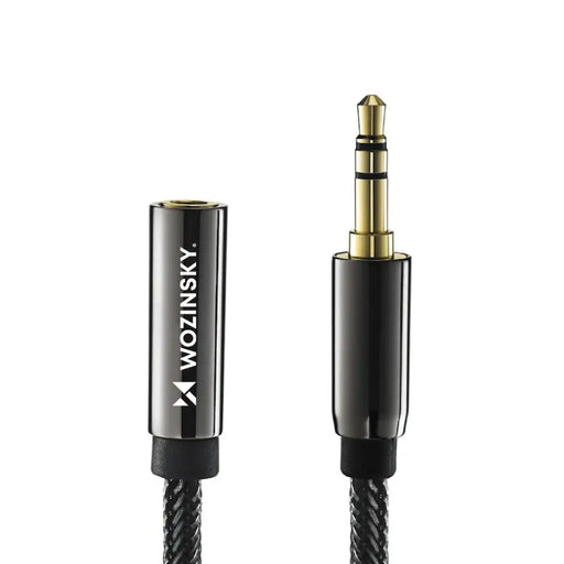 Wozinsky mini jack extension cable (female-male) AUX extension 3 m black - Audio cables<<<HurtelXML