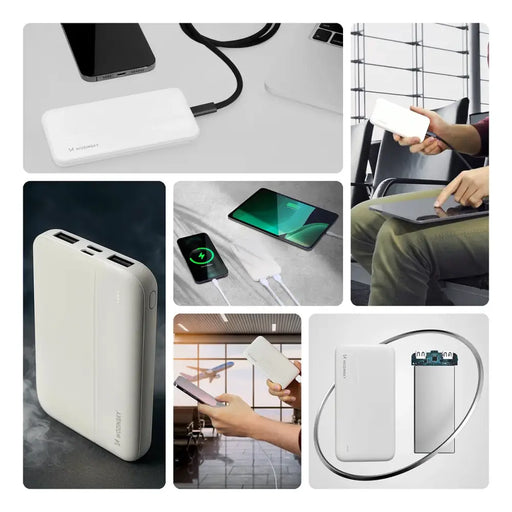 Wozinsky powerbank Li-Po 10000mAh 2 x USB white (WPBWE1) - Powerbanks<<<HurtelXML