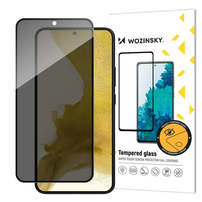 Wozinsky Privacy Glass tempered glass for Samsung Galaxy S22 with Anti Spy privacy filter - Cell phone tempered