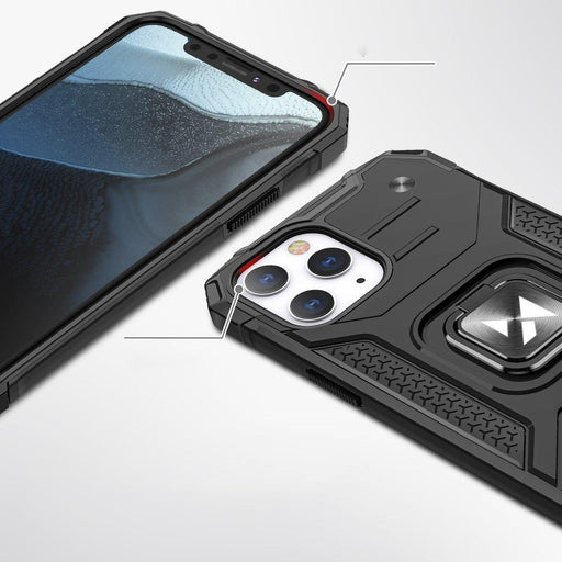Wozinsky Ring Armor Case Kickstand Tough Rugged Cover for iPhone 13 blue - Cell phone cases and covers<<<HurtelXML