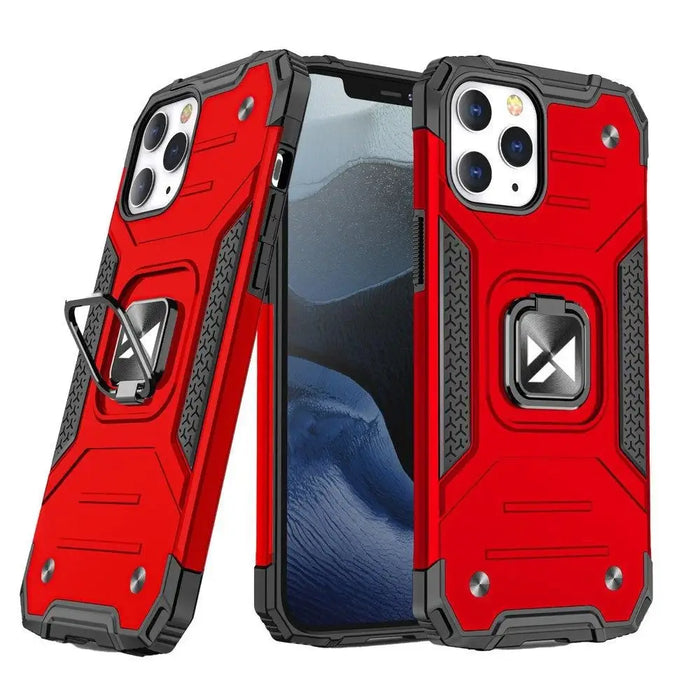 Wozinsky Ring Armor Case Kickstand Tough Rugged Cover for iPhone 13 Pro red - Cell phone cases and covers<<<HurtelXML