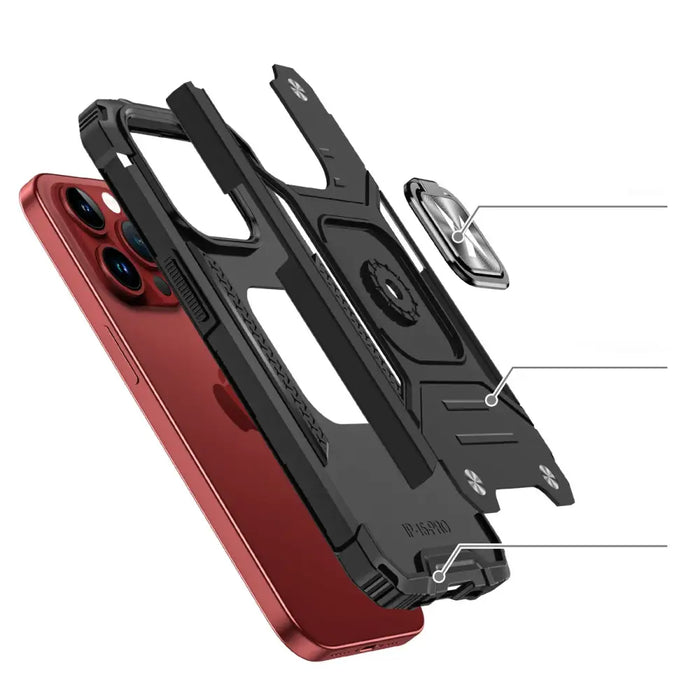 Wozinsky Ring Armor iPhone 15 Pro iPhone 15 Pro Ring Armor Case - Red - Cell phone cases and covers<<<HurtelXML