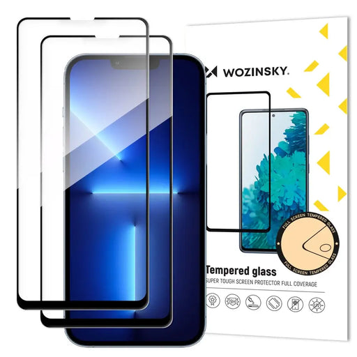 Wozinsky Set of 2x Super Durable Full Glue Tempered Glass for the Entire Screen with Frame Case Friendly iPhone 16e