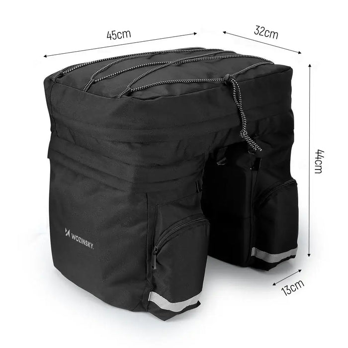 Wozinsky spacious bike bag 60 l for the trunk (rain cover included) black (WBB13BK) - Torby rowerowe<<<HurtelXML&&&Bags