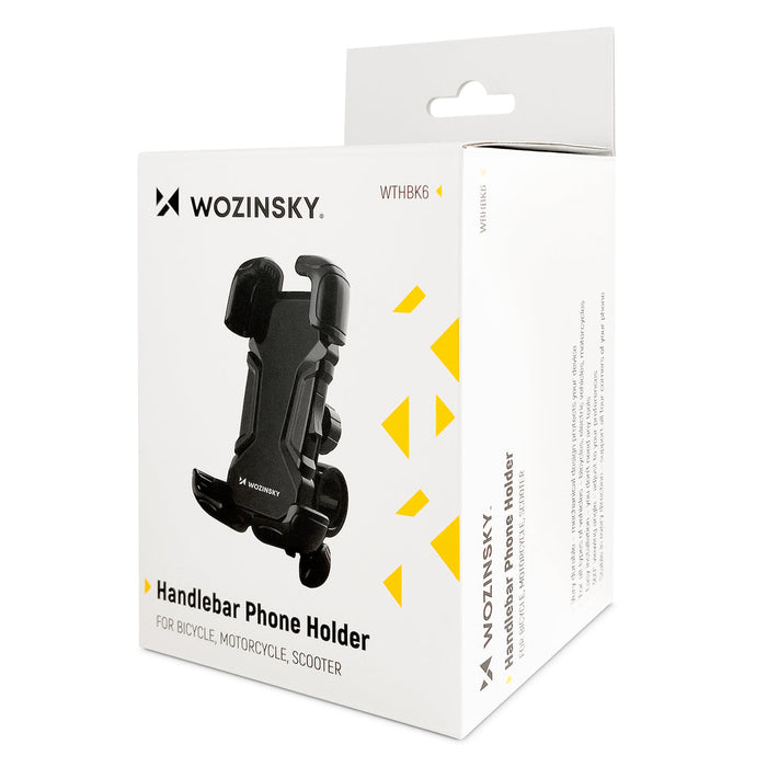 Wozinsky strong phone holder for bicycle motorcycle scooter handlebars black (WBHBK6) - Uchwyty biurkowe