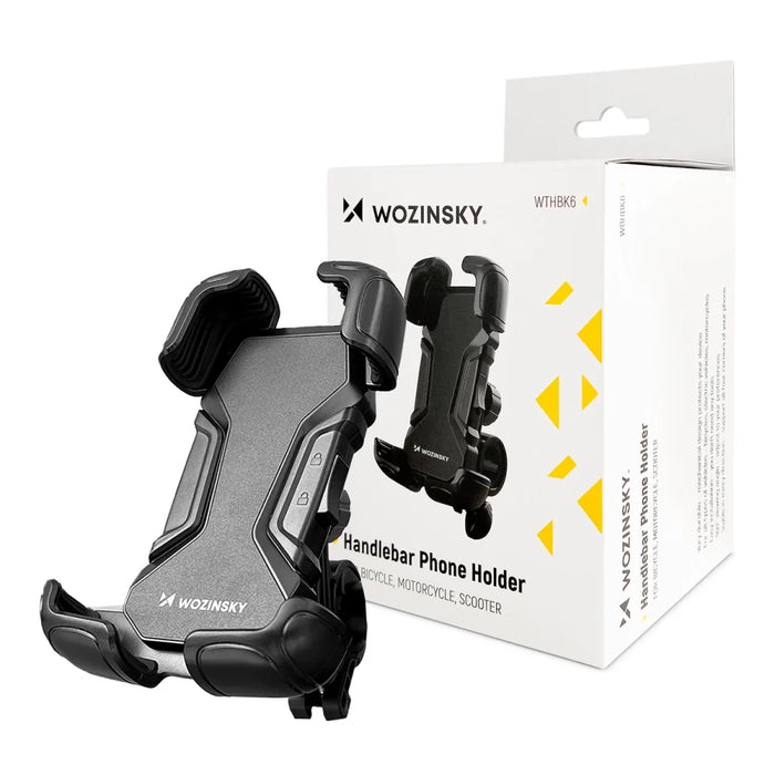 Wozinsky strong phone holder for bicycle motorcycle scooter handlebars black (WBHBK6) - Uchwyty biurkowe