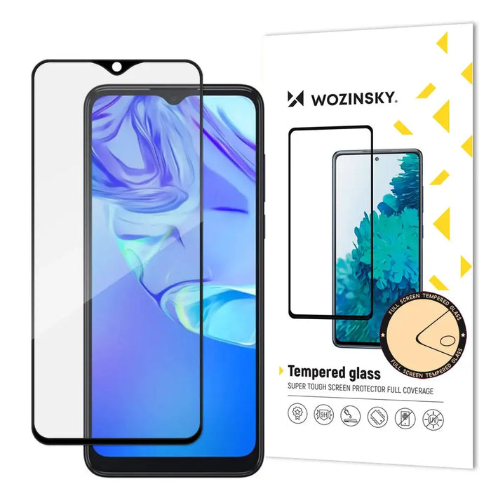Wozinsky super durable Full Glue tempered glass full screen with frame Case Friendly TCL 305 black - Cell phone