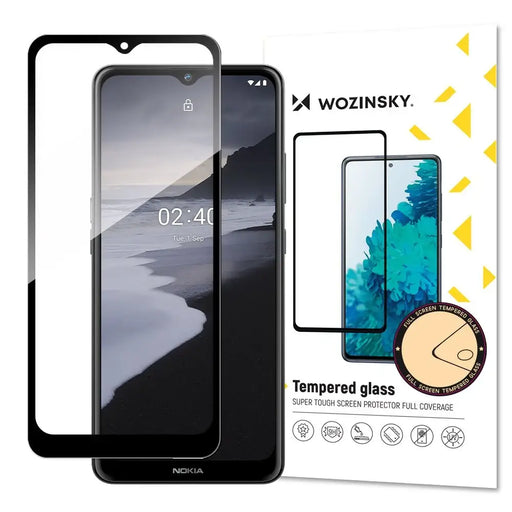 Wozinsky Tempered Glass Full Glue Super Tough Screen Protector Full Coveraged with Frame Case Friendly for Nokia 2.4