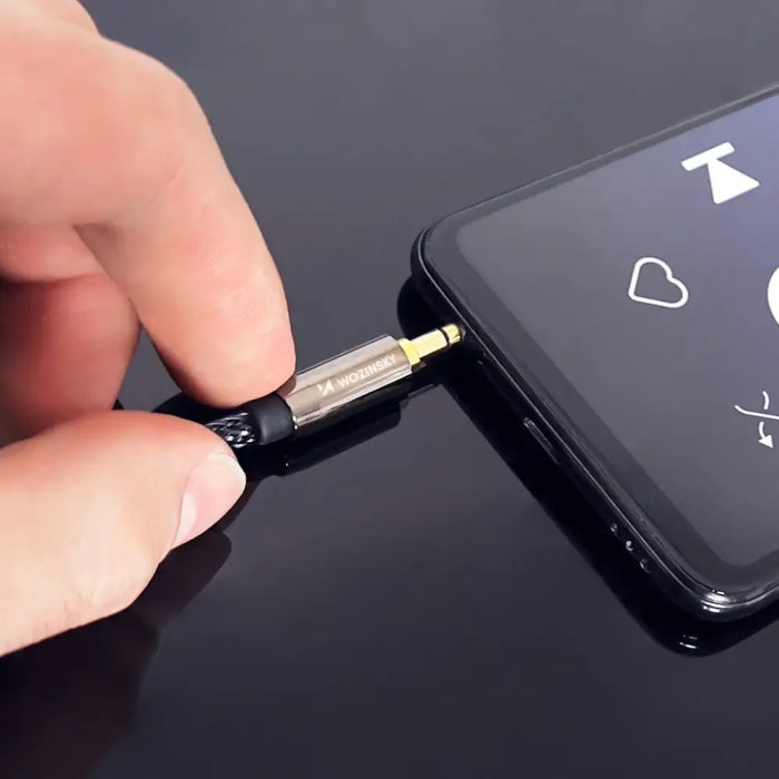 Wozinsky universal mini jack cable 2x AUX cable 1.5 m black - Audio cables<<<HurtelXML