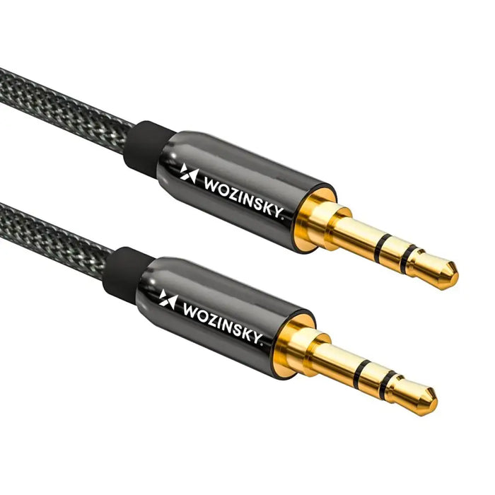 Wozinsky universal mini jack cable 2x AUX cable 1.5 m black - Audio cables<<<HurtelXML