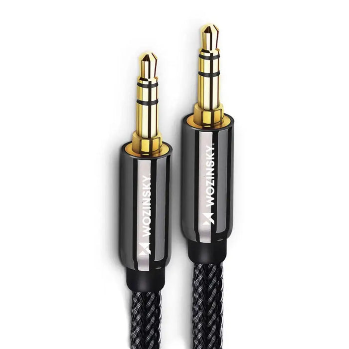 Wozinsky universal mini jack cable 2x AUX cable 2 m black - Audio cables<<<HurtelXML