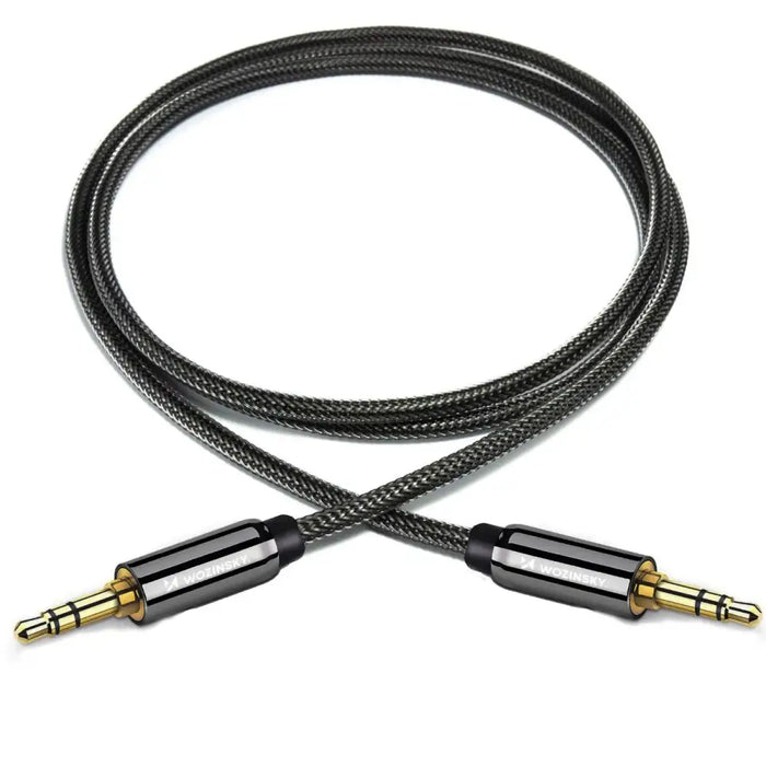 Wozinsky universal mini jack cable 2x AUX cable 3 m black - Audio cables<<<HurtelXML