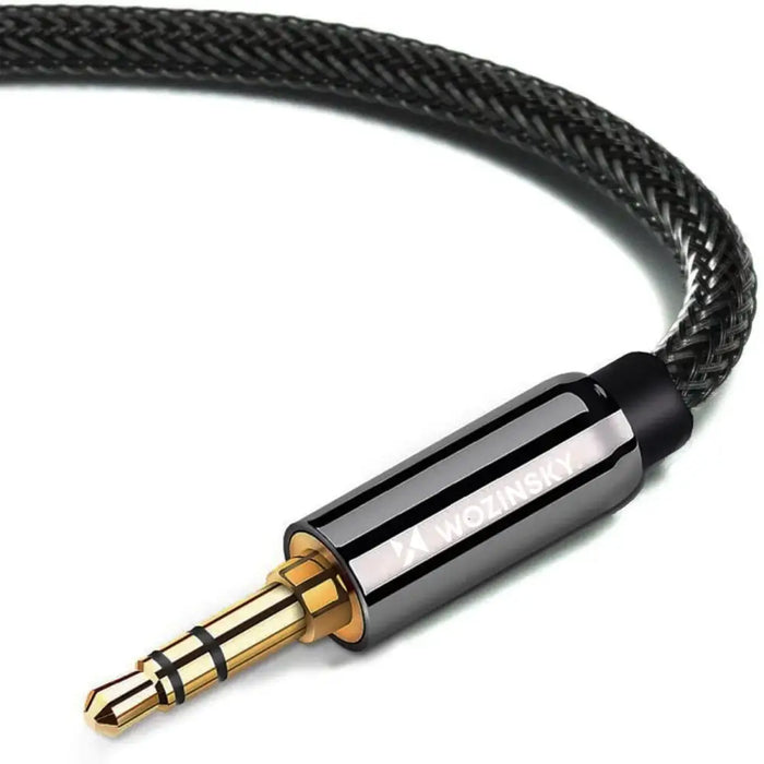 Wozinsky universal mini jack cable 2x AUX cable 3 m black - Audio cables<<<HurtelXML