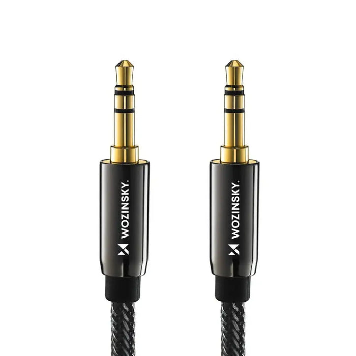 Wozinsky universal mini jack cable 2x AUX cable 3 m black - Audio cables<<<HurtelXML