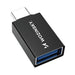 Wozinsky W10GY1S USB-C - USB-A 3.2 10Gb/s Adapter - Black - USB adapters<<<HurtelXML