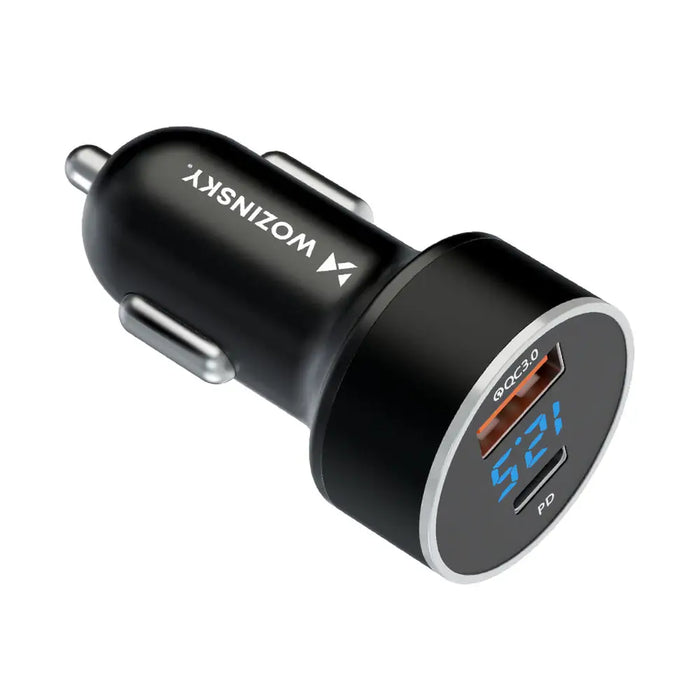 Wozinsky WDCCAC USB-C USB-A 36W car charger - black - Cell phone USB charger<<<HurtelXML