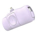 Wozinsky WF16-YLS 5000mAh 15W Lightning Mini Power Bank with Built-in USB-C Cable and Apple Watch Charger - Purple