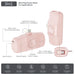 Wozinsky WF16-YLS 5000mAh 15W Lightning Mini Power Bank with Built-in USB-C Cable and Apple Watch Charger - Pink