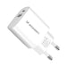 Wozinsky WGWCW USB-A USB-C 20W wall charger - white - Cell phone USB charger<<<HurtelXML