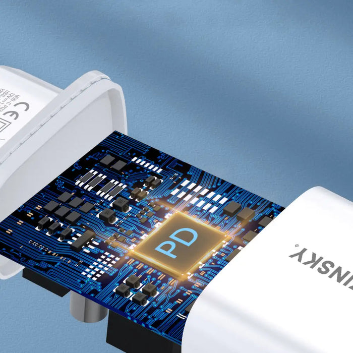 Wozinsky WGWCW USB-A USB-C 20W wall charger - white - Cell phone USB charger<<<HurtelXML