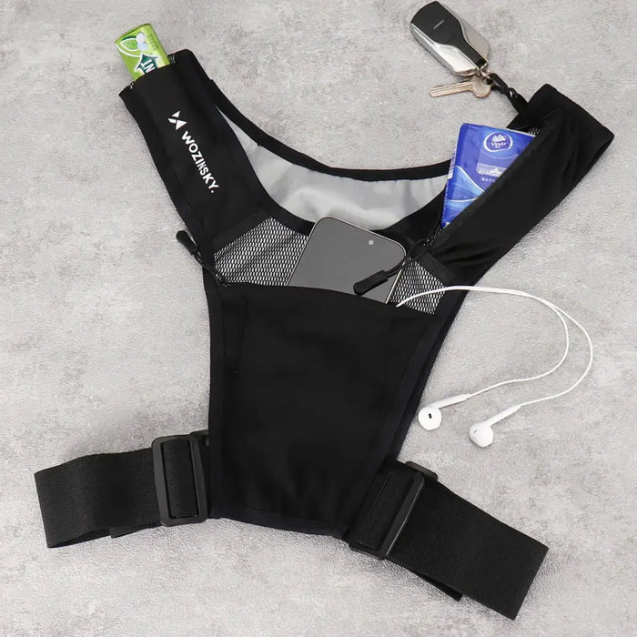 Wozinsky WKDB1 Reflective Running Vest - Black - Nerki opaski kamizelki do biegania<<<HurtelXML