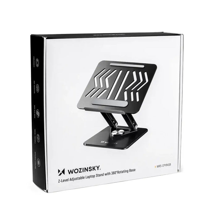 Wozinsky WRS-CPY84SB 360 Aluminum Laptop and Tablet Stand + Free Smartphone Stand - Black - Stands and tables