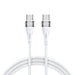 Wozinsky WSTCC2 USB-C / USB-C PD 65W cable 2 m - white - Cell phone cables<<<HurtelXML